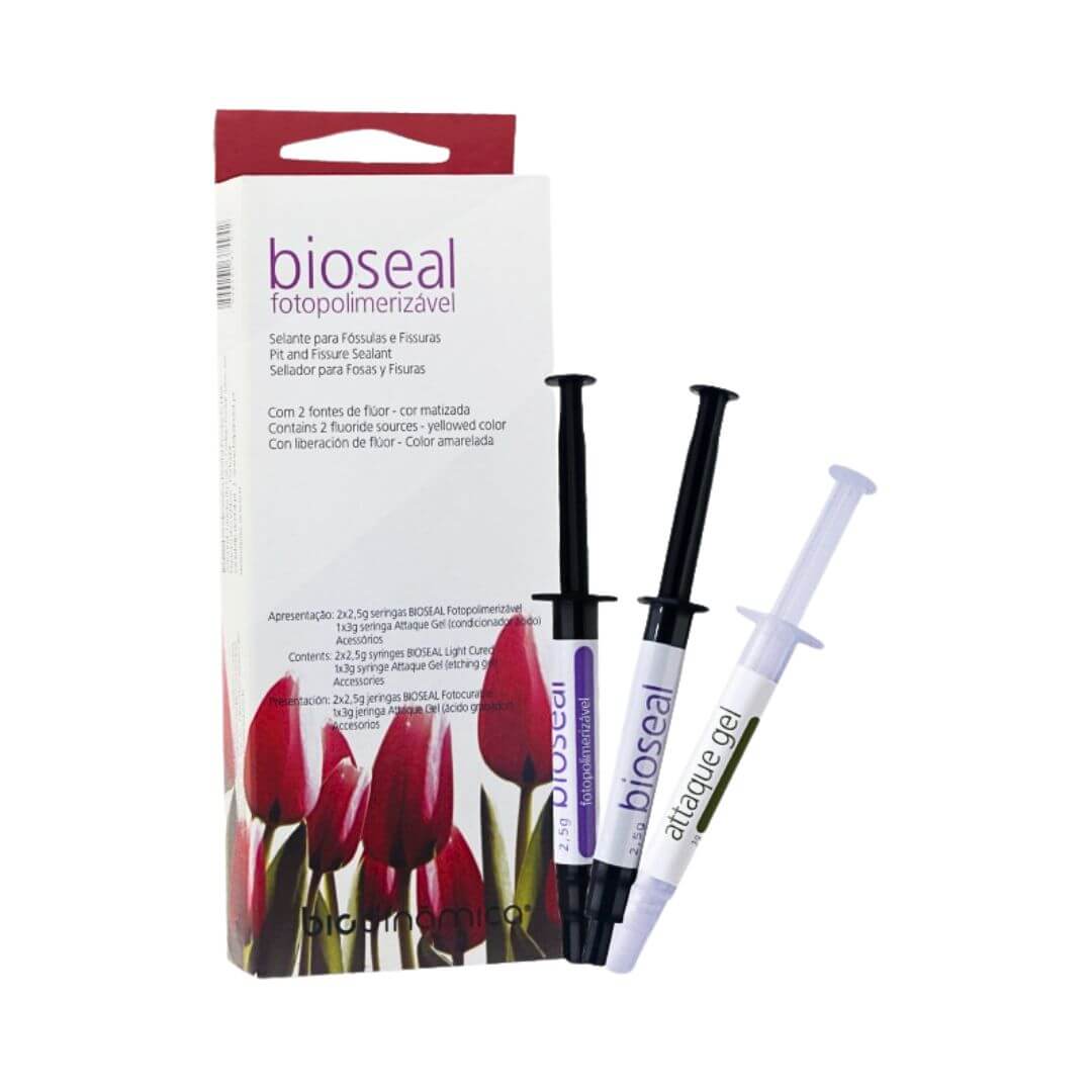 Selante Bioseal Fotopolimerizável e Ataque Gel - Biodinâmica - Dental Access