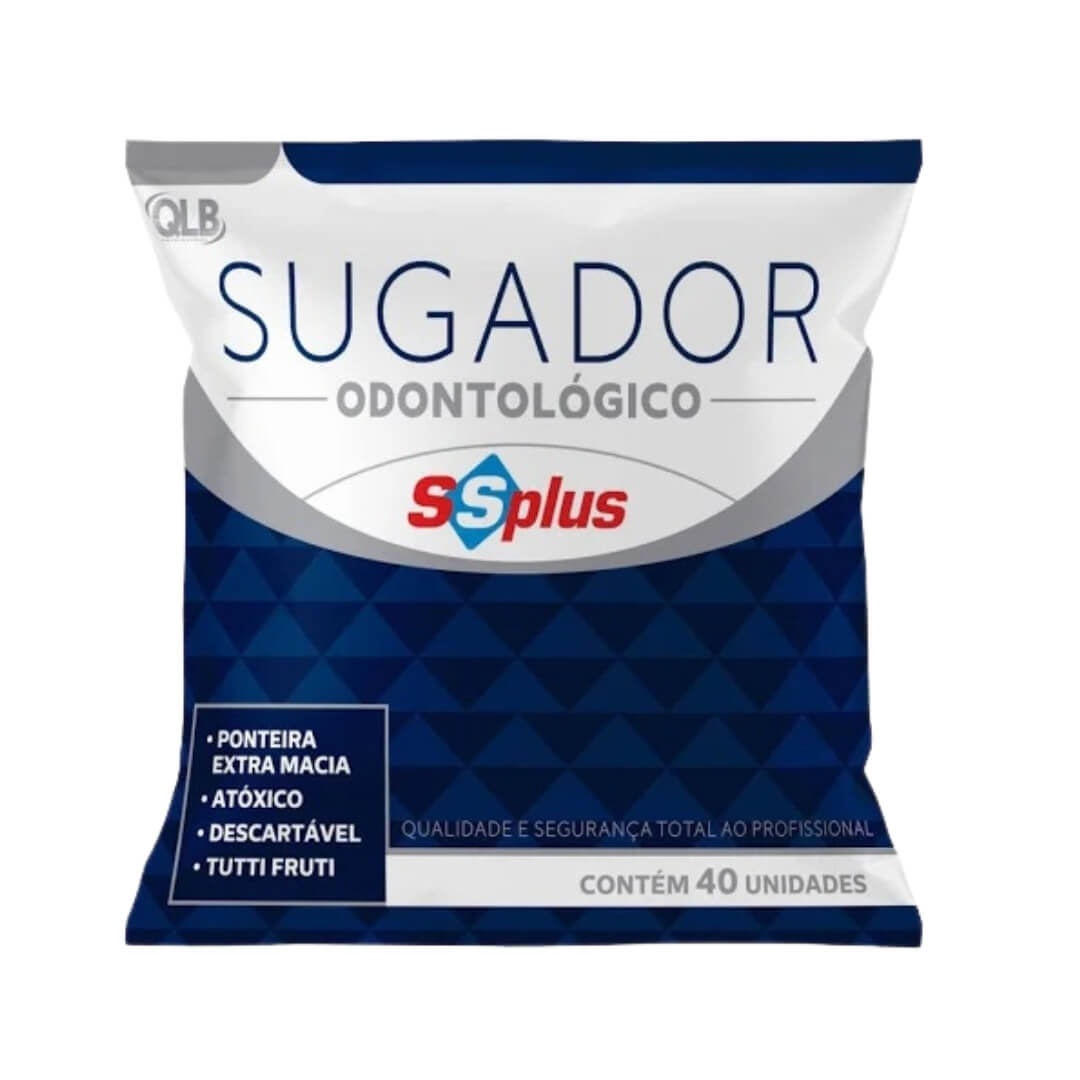 Sugador Descartável Colorido Aroma Tutti-Frutti 40un -SSPLUS - Dental Access
