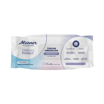Toalha Umedecida Banho de Leito Derma Protect 10UN - Missner - Dental Access
