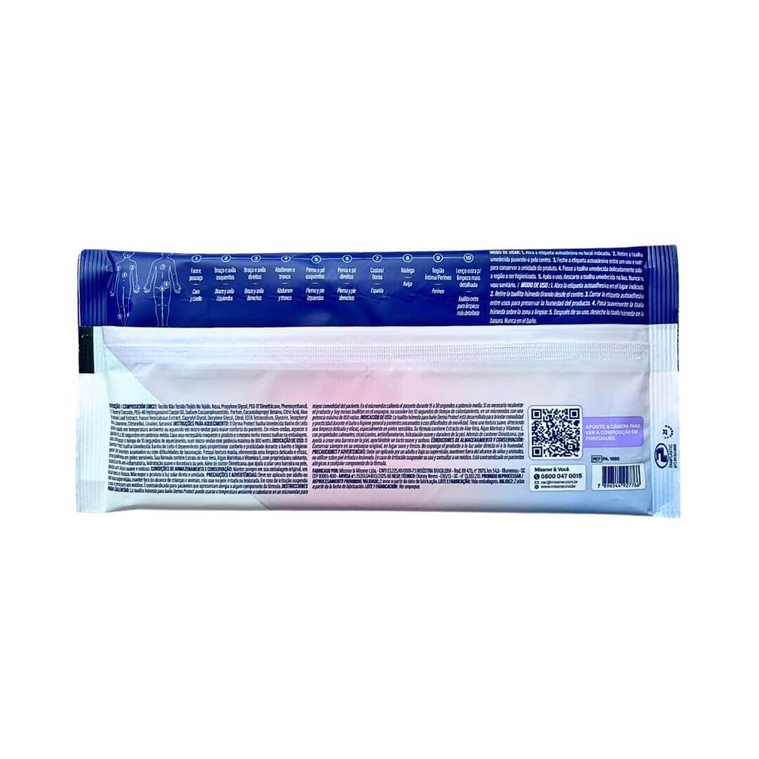 Toalha Umedecida Banho de Leito Derma Protect 10UN - Missner - Dental Access
