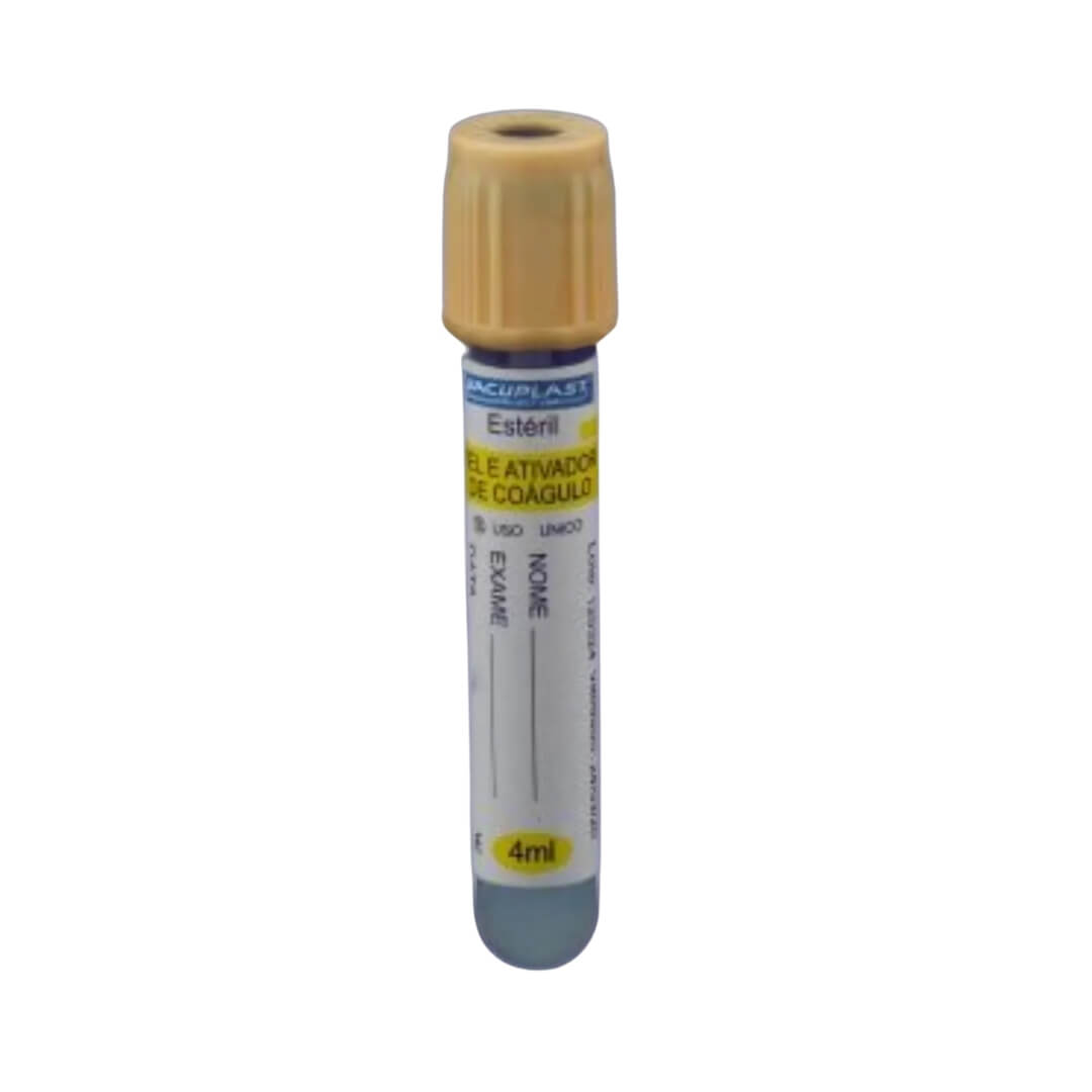 Tubo p/ Coleta de Sangue à Vácuo Tampa Amarela 100 UN - Cral