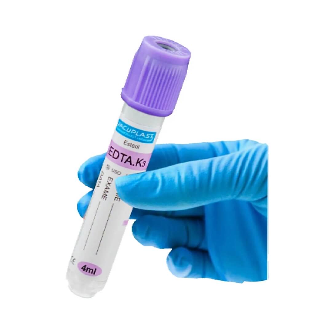 Tubo para Coleta de Sangue a Vácuo Tampa Roxa 100 UN - Cral