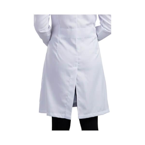 Jaleco Feminino Gabardine Manga Longa Gola Esporte com Bordado Inglês - Namastê - Dental Access