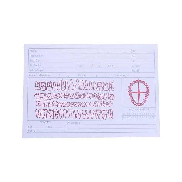 Ficha Clínica Simples com 100 Unidades - Gráficas Dallas - Dental Access