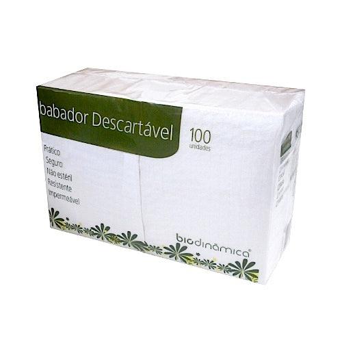 Babador Descartável Branco 100 UN - Biodinâmica - Dental Access