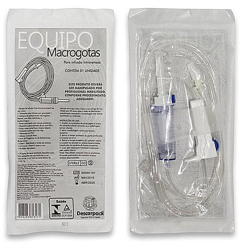 Equipo Macrogotas para Infusão Completo Luer Slip em PVC Estéril - Descarpack