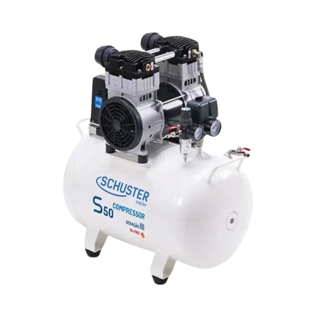 Compressor de Ar Isento de Óleo S50 GIII 45L - Schuster