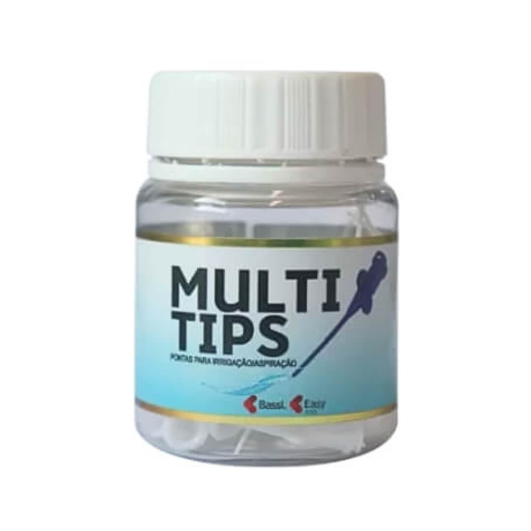 Ponta p/ Irrigação e Aspiração Multitips 35mm Azul - Easy - Dental Access