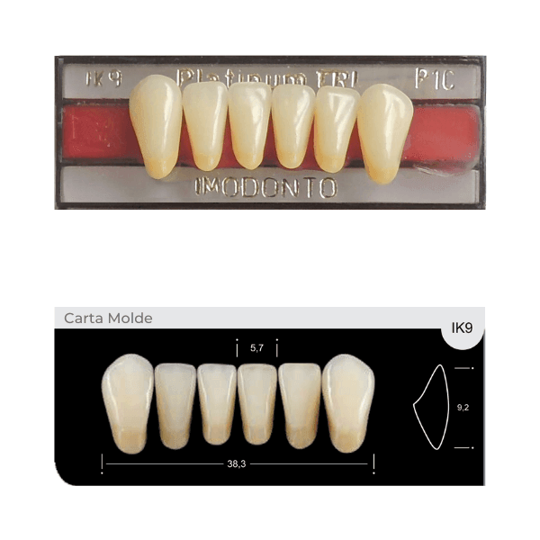 Dente Platinum Tri 03 Camadas Anterior IK9 Inferior-Imodonto