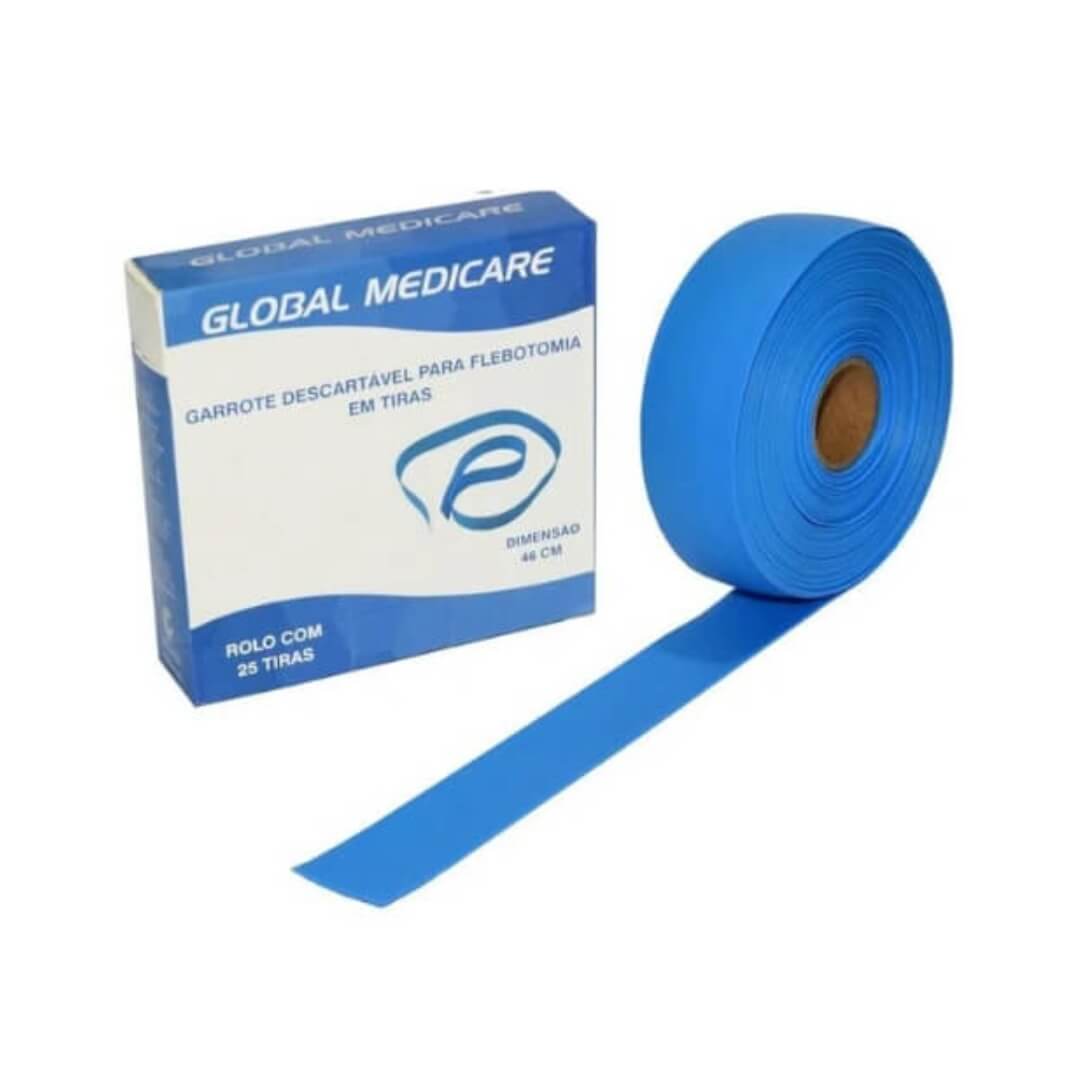 Garrote Descartável em Tiras 46cm CX 25 Tiras - Global - Dental Access