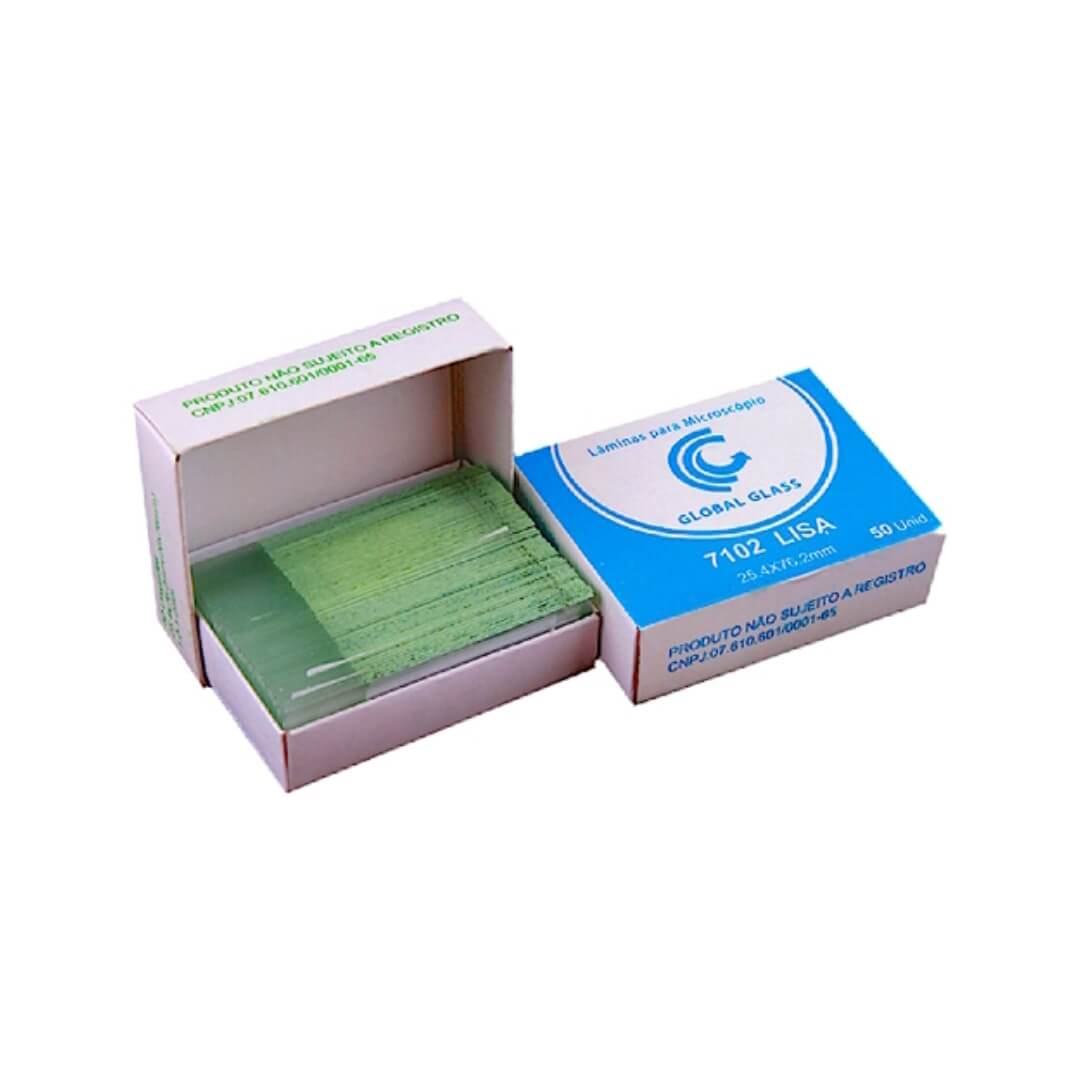 Lâmina Vidro Microscopia Lisa não Lapidada 50 UN - Global - Dental Access
