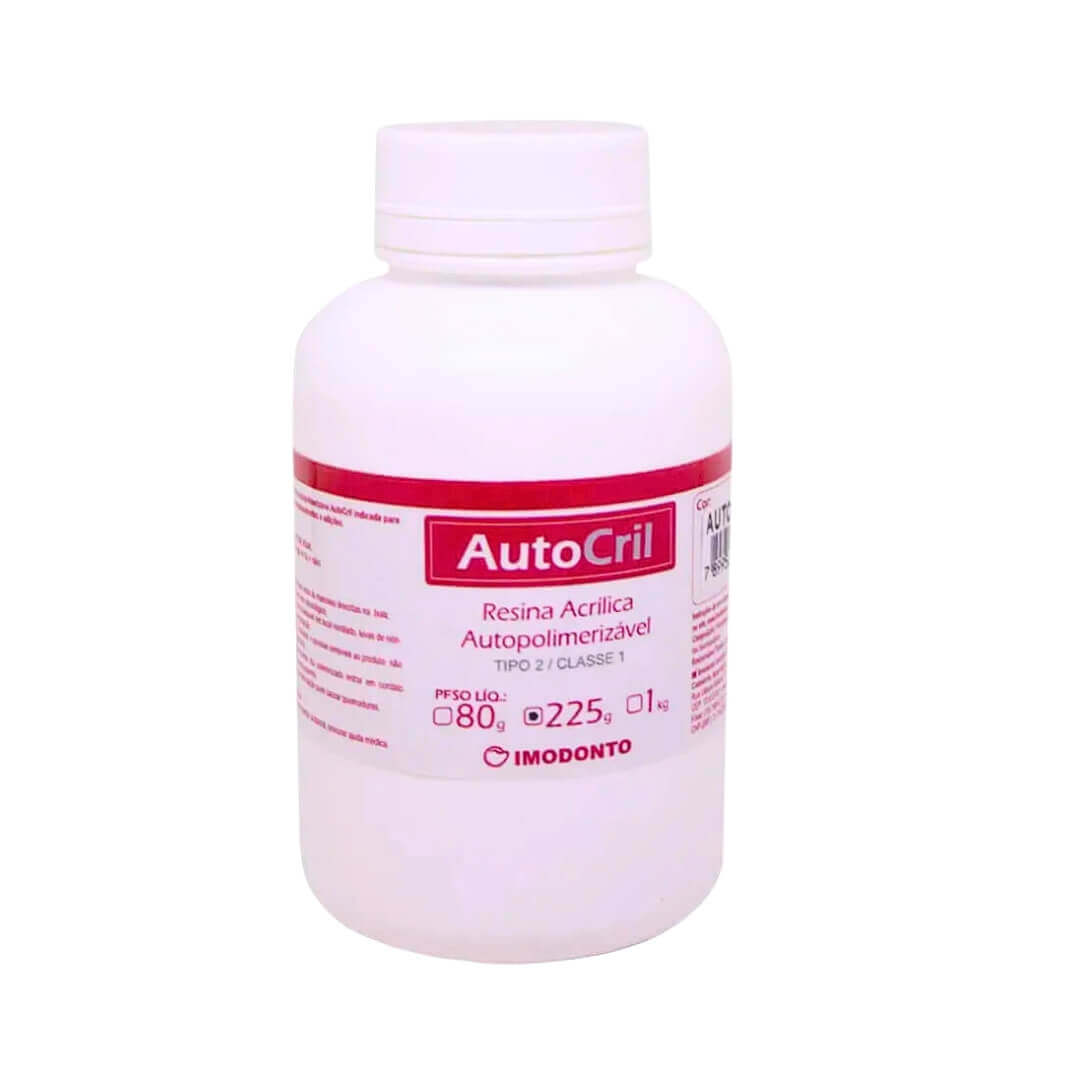 Resina Acrílica Auto Pó Autocril Rosa C/ Veias 225g-Imodonto - Dental Access