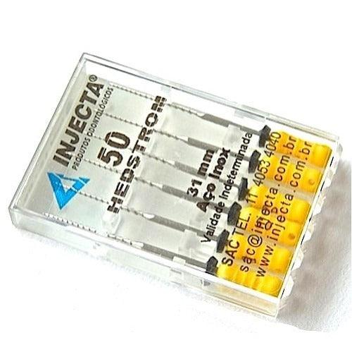 Limas Hedstrom 50 31mm Caixa Com 6 Unidades - Injecta - Dental Access