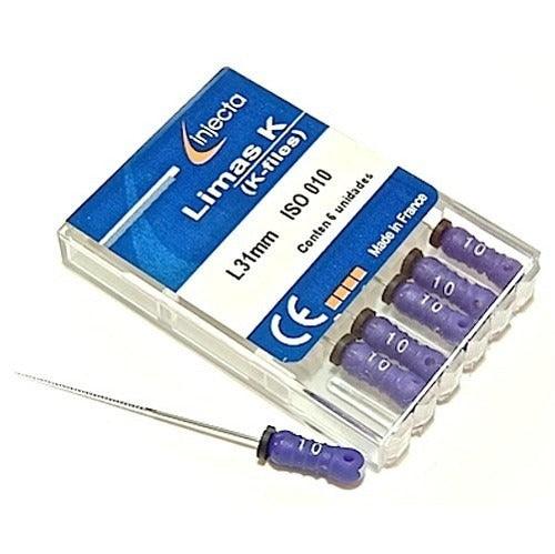 Limas K-file 10 31mm Caixa Com 6 Unidades - Injecta - Dental Access