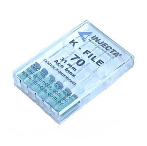 Limas K-file 70 31mm Caixa Com 6 Unidades - Injecta - Dental Access