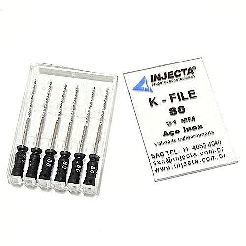 Limas K-file 80 31mm Caixa Com 6 Unidades - Injecta - Dental Access