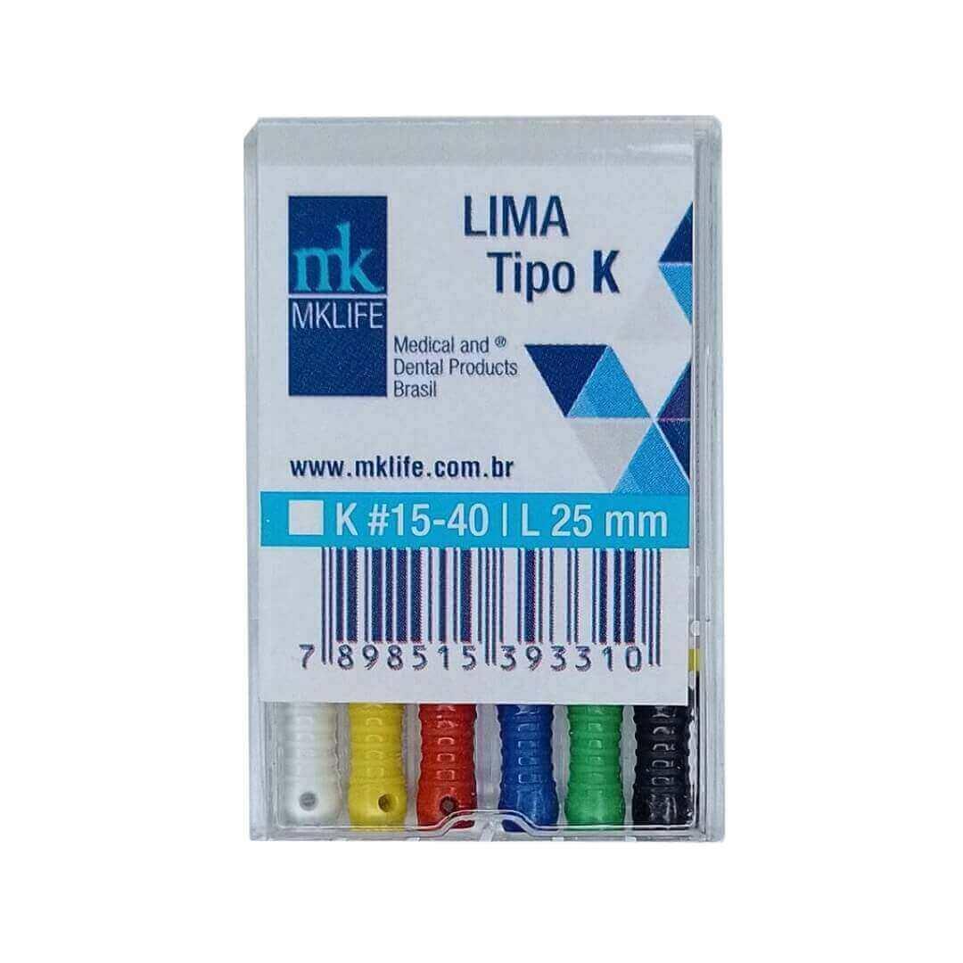 Lima Tipo K 25mm Caixa com 6 Unidades - MK Life - Dental Access