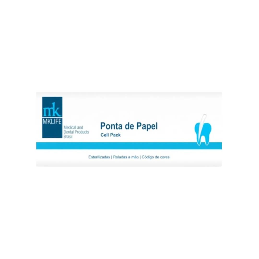 Ponta De Papel Absorvente Cell Pack Estéril 180 Unidades - Mk Life - Dental Access