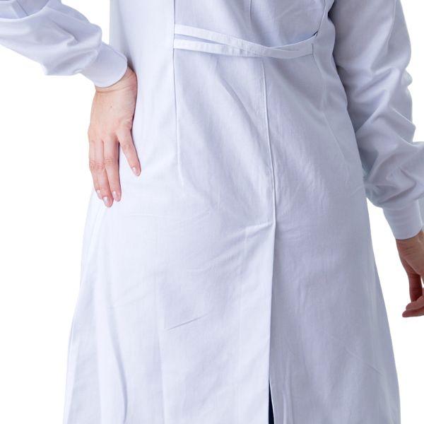 Jaleco Feminino Algodão Branco Manga Longa Básico c/ Punho - Namastê - Dental Access