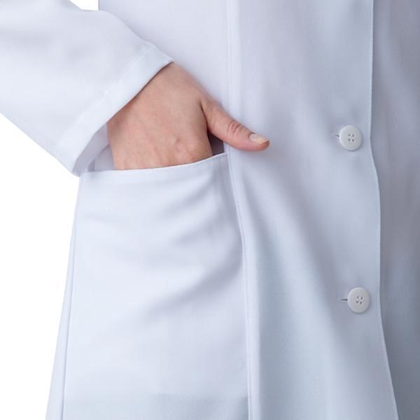 Jaleco Feminino Oxford Branco Manga Longa Básico - Namastê - Dental Access