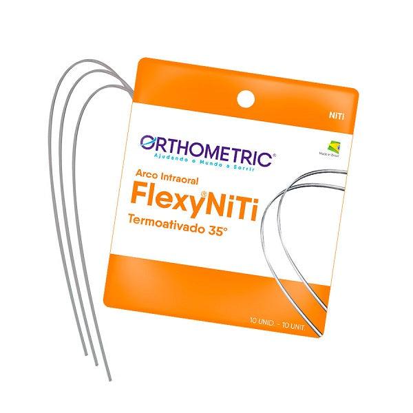 Arco Flexy Niti Thermal 35º Quadrado Inferior - Orthometric - Dental Access