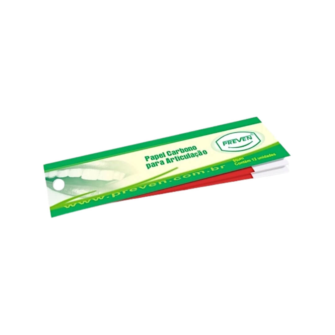 Papel Carbono para Articulação 12 Folhas - Preven - Dental Access