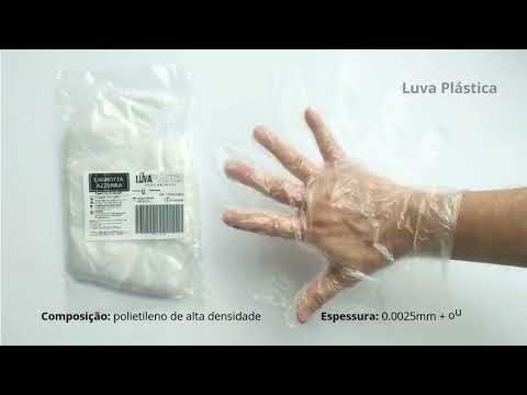 Luva Plástica Descartável Transparente - Lagrotta Azzurra