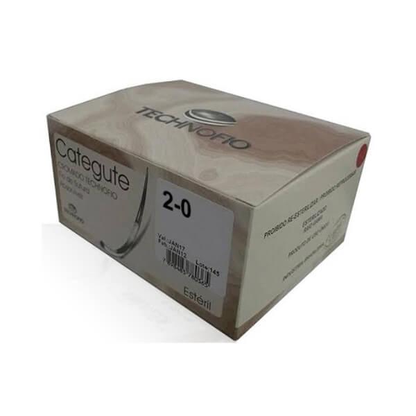 Fio de Sutura Abs. Categute Cromado Ag-1/2C-20mm - Technofio - Dental Access