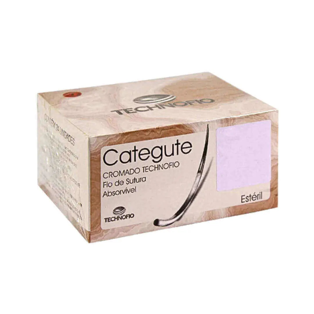 Fio de Sutura Abs. Categute Cromado Ag-1/2C-15mm - Technofio - Dental Access