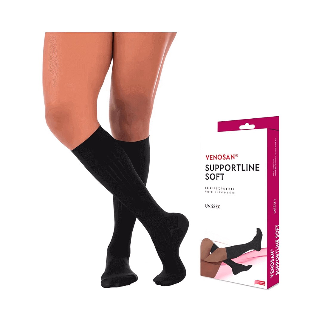 Meia AD Panturrilha Supportline 18-22mmHg Pé Fechado-Venosan - Dental Access
